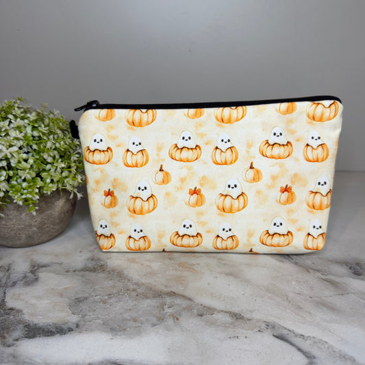Pouch - Halloween Fall - Ghost Inside Pumpkin