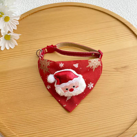 Cat Adjustable Bandana - Christmas