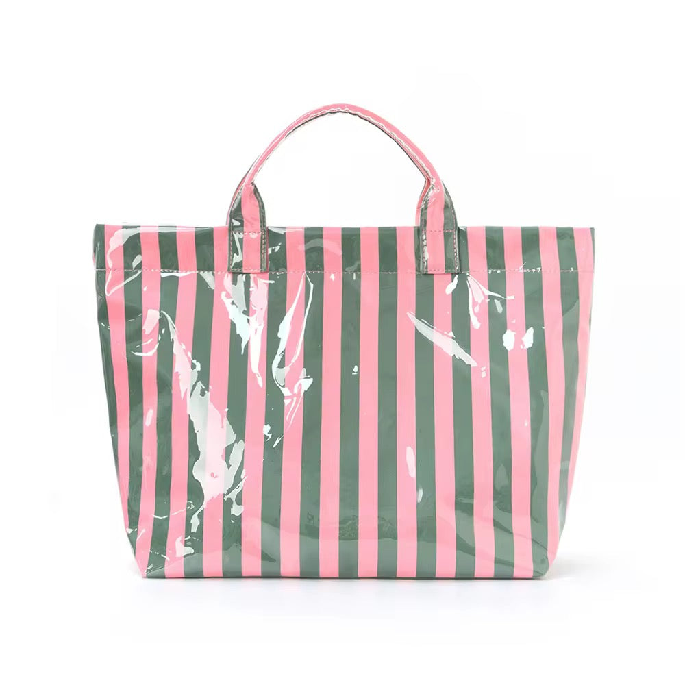 April Vinyl Tote Bag - Stripes