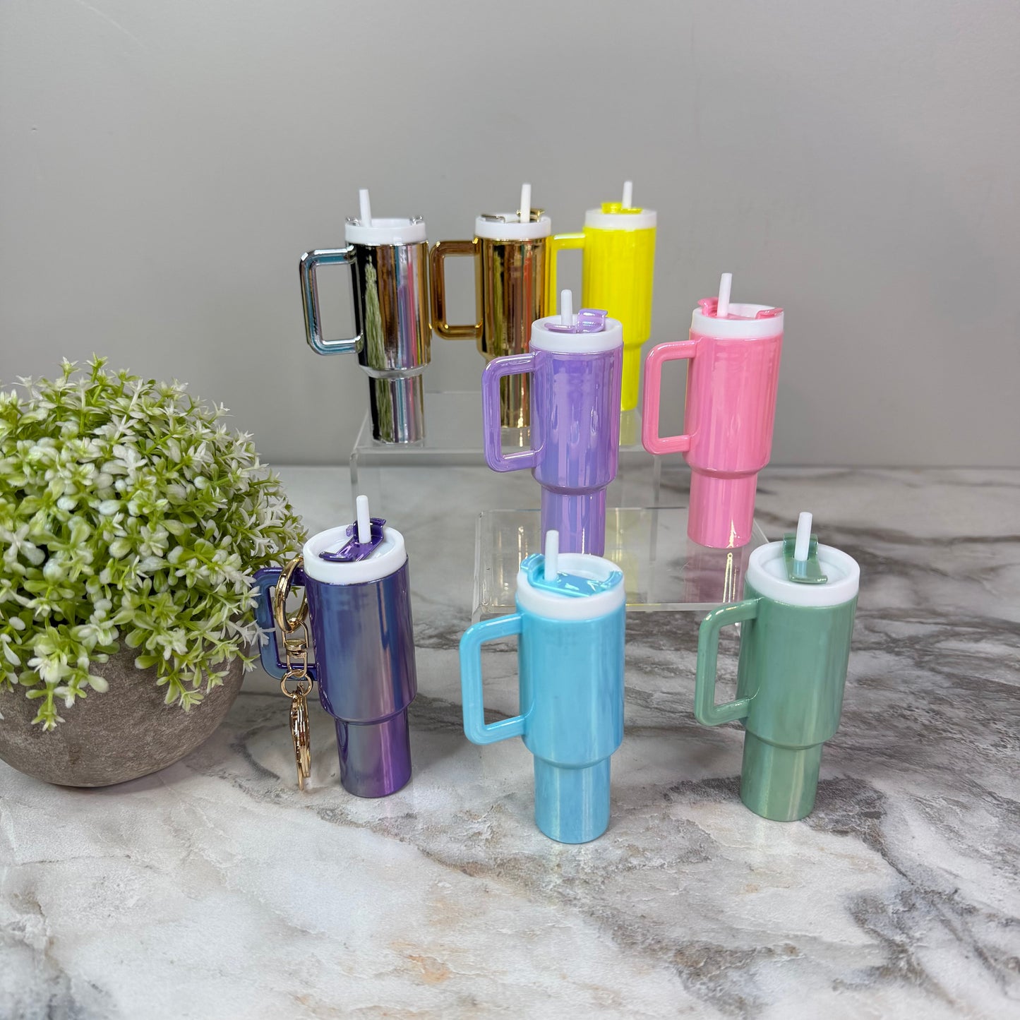 Keychain - Lip Balm Tumbler Holographic
