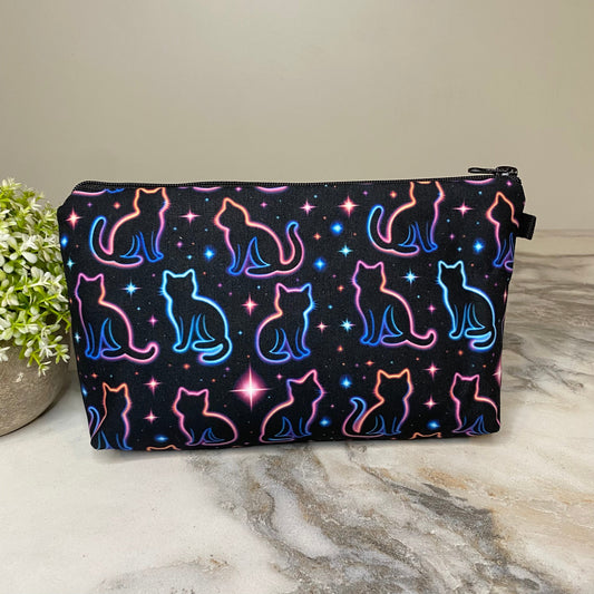 Pouch - Cat, Neon Outline