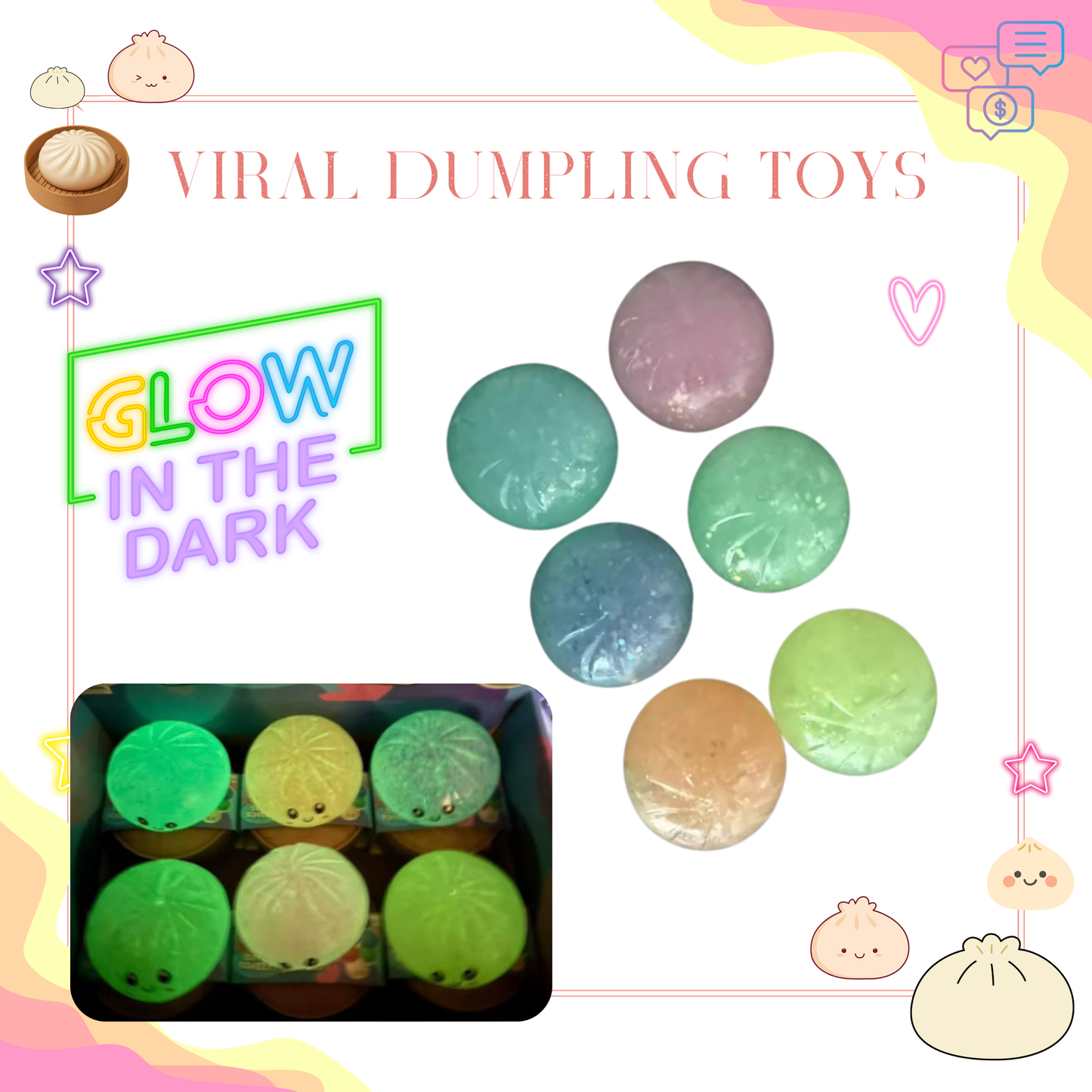 Squishy Toy - Halloween Dumpling, Glow In The Dark