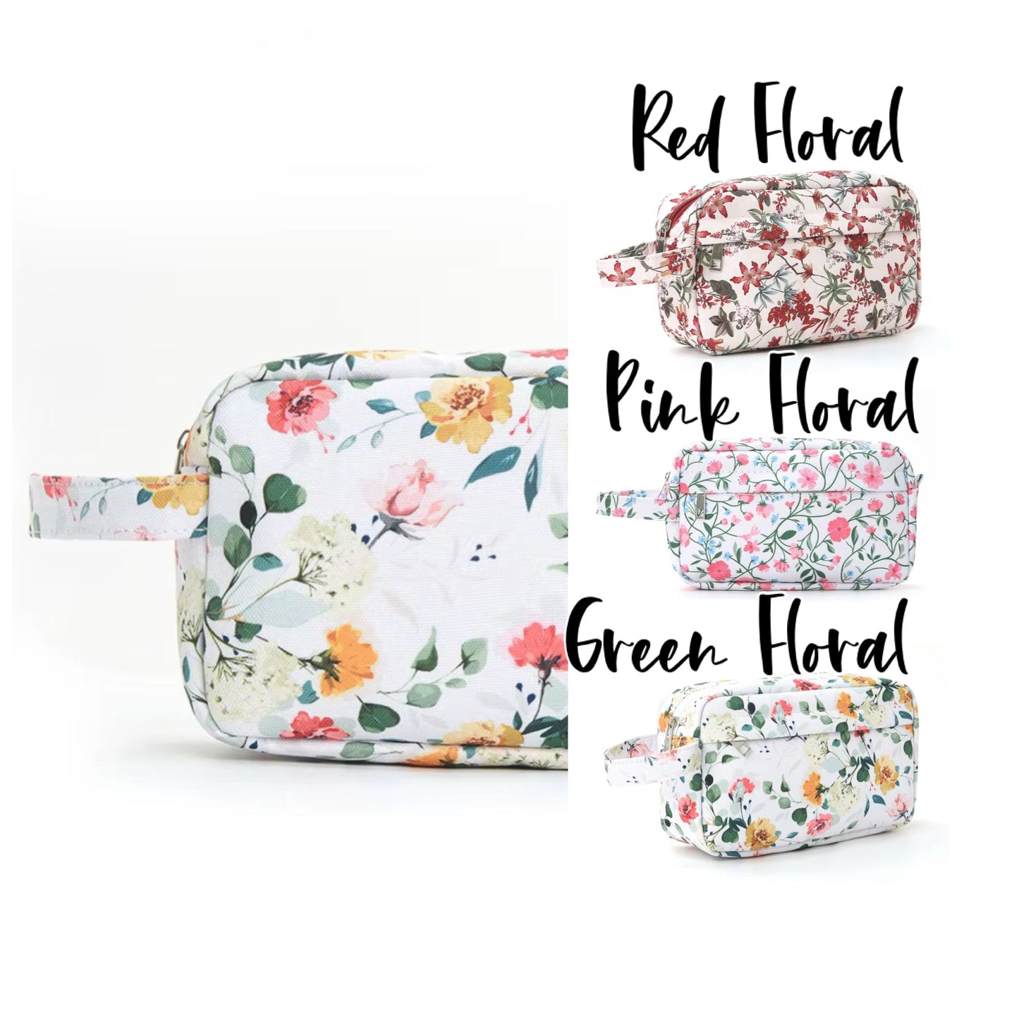 Rectangle Zip Pouch - Floral - PREORDER