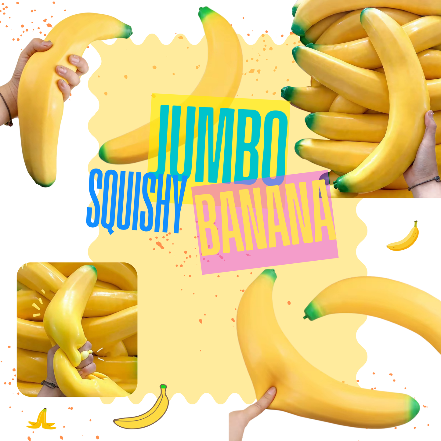 Squishy Toy - Banana, Jumbo