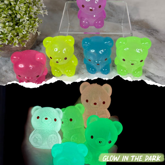 Squishy Toy - Gummy Bear, Glow In The Dark