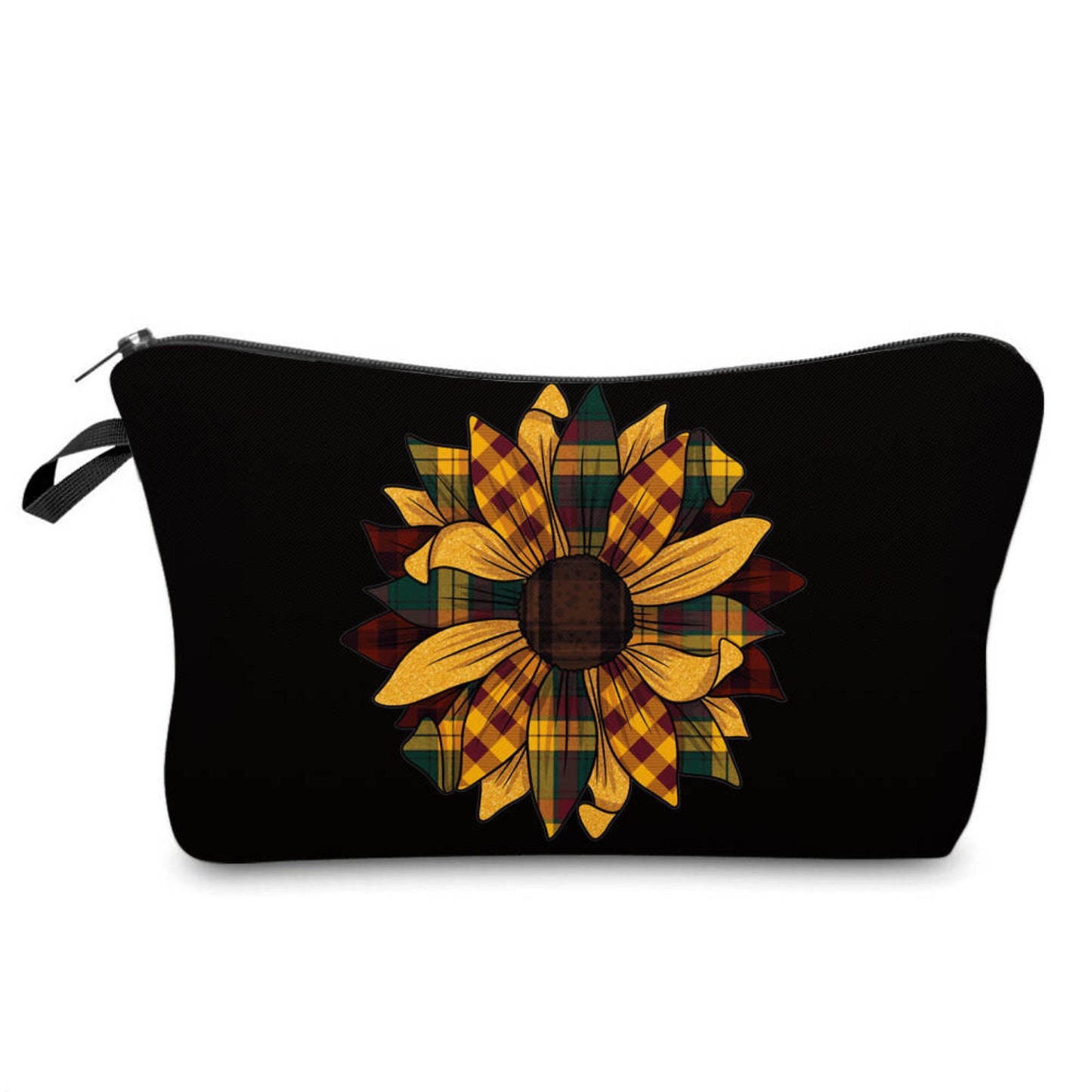 Pouch - Floral, Sunflower Plaid